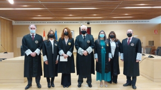 Las nuevas magistradas con la Sala de Gobierno del TSJ de Castilla y León